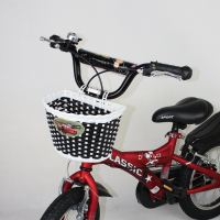 编织黑色车筐+送铃铛 儿童自行车车筐前筐童车卡通车篮子前车篮单车车篓编织前车筐配件