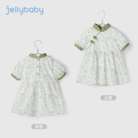 绿色 80 女童旗袍夏季宝宝夏装裙子女孩童装中国风唐装连衣裙夏小儿童汉服