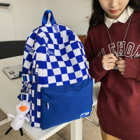 蓝色[送加油鸭挂件] 书包女初中生高颜值大容量小学生三至六年级双肩包克莱因蓝潮背包