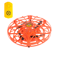 遥感飞碟遥控版-橙色TY37 官方标配 智能遥控悬浮手势手控ufo感应小黄人飞行器无人机儿童小飞碟玩具