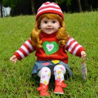 196-7红色 电池版 (第三代智能触摸感应) 儿童会说话的娃娃智能对话唱歌小公主布洋娃娃仿真全软胶女孩玩具