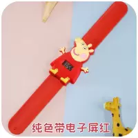 电子屏小猪红 小猪佩奇手表拍拍表幼儿男生卡通女孩宝宝儿童玩具2-3岁旋转陀螺