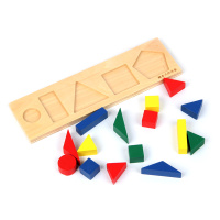 组合几何体盘 数学教具 蒙台特梭利 幼儿园儿童早教玩具 教具组合几何体盘