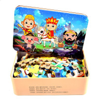 60片铁盒拼图西游记(特价1盒) 儿童铁盒拼图3-8岁男孩女孩宝宝早教木质拼板益智玩具积木制配对6