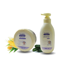 白色 300ml 爱婴芭比洗发沐浴露二合一300ml+婴儿玉米爽身粉140g组合优惠装