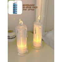 仿真蜡烛夜灯(含电池) +10颗电池 小夜灯床头灯卧室宿舍ins少女情调柔光氛围灯不插电仿真蜡烛台灯