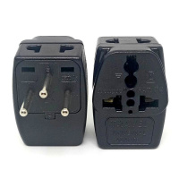 黑色 Wonpro稳不落以色列三圆一转三万用转换插头电源转换器10A