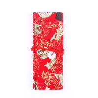 红色鲤鱼图案 其它材质 LUONAIER古典刷包棉布刷包化妆刷收纳化妆工具包化妆包12支13支包