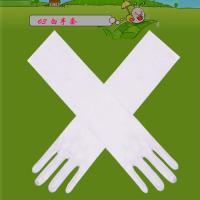 长白手套男女通用第21-1款 4-9岁 儿童礼服搭配手套女花童公主裙白色长款手套演出配饰女童演出手套