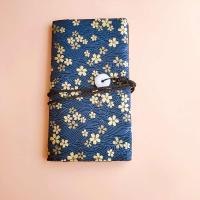 蓝色樱花 魅仔和风系列化妆刷便携收纳包收纳卷袋复古中国风13孔大容量刷包