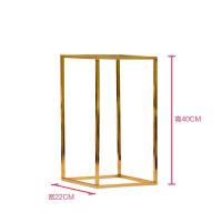 40CM镀金几何架 婚庆仿真花引花几何架花波浪花艺烛台桌花婚礼舞台现场布置绢花艺