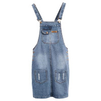 单件牛仔裙 S 建议75-88斤 背带裙收腰显瘦吊带包臀牛仔连衣裙减龄休闲时尚两件套装女春夏装