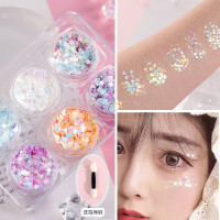 L73-爱心星星组合 化妆啫喱眼角提亮粉眼影亮片闪粉眼部超闪亮晶晶眼妆女孩舞台妆