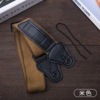 O12-棕色拨片背带(送拨片5片) 吉他背带男生加厚棉插拨片皮质木电吉他肩带透气可调节长度吉他配