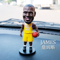詹姆斯(送车胶)盲盒包装 公仔高10厘米白盒或礼盒包装 NBA蓝球球星詹姆斯乔丹恩比德科比汽车摆件球迷男朋友生日礼物