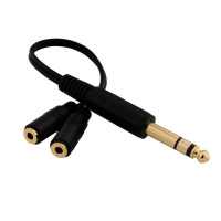 0.3米 后浪器乐 6.5公转双3.5母 音频转换转接线一分二声卡监听耳机配件