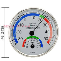 塑料温湿度计 37mm温度计 湿度计箱包乐器装饰品迷你型圆形嵌入式木器盒茶叶盒