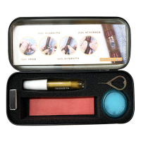 专业笛膜盒套装[蓝色] 竹笛吧笛膜套装盒笛膜固体胶液体胶收纳盒19年笛膜芦苇膜