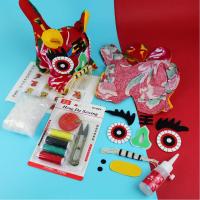 红花布diy 大 布老虎diy材料包布艺材料民俗手工艺制作材料儿童学校手工课作业