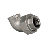 304 弯头DN8 2分 1/4 304不锈钢内丝活接弯头90度水管配件直角弯管油任螺纹管活接头4分