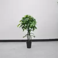 1.3米单层发财不含盆 假树绿植发财树仿真植物大型落地盆栽景塑料装饰假花仿真客厅室
