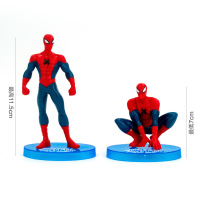 蜘蛛侠2只摆件不重复 7款车载摆件蜘蛛侠钢铁侠手办玩具车载桌面蛋糕装饰汽车摆件