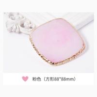 46号-方形款(粉色)两面光滑 油画棒调色盘树叶款爱心蜡笔调色板树脂椭圆形水粉画颜料大理石板