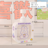 小号直口分装瓶300毫升 送贴纸 大容量按压式分装瓶洗发水洗手液沐浴露洗洁精洗衣液乳液空瓶子