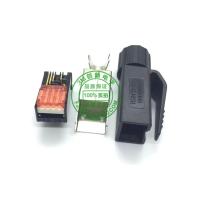4芯红色AWG24 RJ45-4P工业级水晶头 以太网插头EtherCAT SM-RJ45H-4D 4芯水晶头