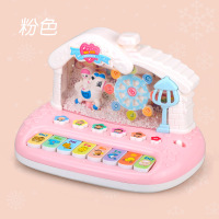 雪花音乐琴·粉[送电池] 婴幼儿童早教益智冰雪音乐电子琴雪花琴亲子互动智能语音声光玩具