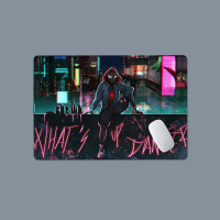 B-003-戴帽子的蜘蛛侠 370x250mm 3mm 炫酷耐用小号办公鼠标垫男生动漫二次元加厚锁边护腕防滑桌垫电竞游戏