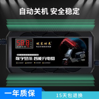 智能修复数显48V12AH T型通用 加长款 自动断电电动车电瓶充电器48V12AH60V20ah72伏雅迪爱玛三轮车通