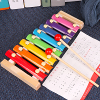 原木款八音敲琴 婴幼儿童八音手敲琴小木琴8个月宝宝益智音乐玩具1-2-3周一岁早教