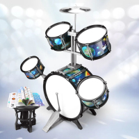 [星球]纸板围 斜面鼓 超大号架子鼓儿童初学者玩具男孩宝宝敲打鼓乐器家用爵士鼓3-6岁1