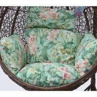 绿色 单人扶手换洗布套不含棉芯 吊椅坐垫靠垫一体 吊篮单人吊兰可拆洗鸟巢秋千垫子藤摇篮加厚