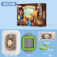 白贝之海[送全套工具+收集盒] 儿童淘金沙淘矿石套装玩具考古挖掘宝石男女孩盲盒沙袋寻宝藏猎人