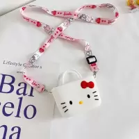小猫白 儿童包包女童斜挎包可爱小猫硅胶单肩包小女孩包包宝宝时尚小包潮