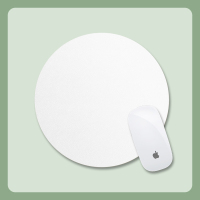 圆形鼠标垫[纯色无图案] 200x200mm 圆形鼠标垫笔记本电脑键盘小号桌垫家用写字办公多功能实用可爱电竞游戏皮质防水