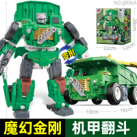 [机甲翻斗]2种形态 3种玩法 赠武器 变形汽车魔幻金刚玩具5合体工程车机器人擎天战将男孩儿童玩具柱