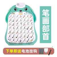 [笔画部首]小狗款 送电池挂钩螺丝刀 有声挂图早教宝宝识字智能按图发声看图识物拼音小学儿童益智玩具