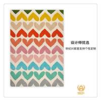童趣-爱心 80x120厘米(加厚仿羊绒款) 卡通羊羔绒加厚客厅地毯儿童房爬行毯防摔游戏地垫卧室床边防滑毯