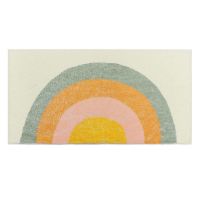 暖色彩虹 60x120CM[加厚绒面] 儿童房间地毯简约可爱客厅卧室床边毯防摔游戏爬行可机洗