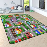 新款-城市地图 40*60cm(体验装) 儿童地毯爬爬行垫城市交通场景地图游戏玩具毯马路轨道停车场地垫