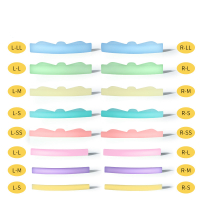 8对裝上下睫毛垫片 烫睫毛套装硅胶垫片8对装葵边辅助工具重复使用彩色上下睫毛贴片