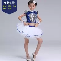 女款1号 110cm 六一儿童演出服蓬蓬裙男女童亮片舞蹈演出服幼儿爵士舞服现代舞蹈