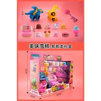 小号帮帮龙雪糕甜品店 正版授权帮帮龙过家家玩具自动售货机餐具滑滑梯生日蛋糕仿真厨房