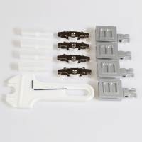 银色滑轮 5-8mm玻璃移门三件套轨道展示柜橱柜书柜滑道滑轨趟门推拉门配件