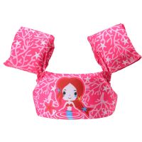 红色美人鱼(适合20-35斤) 儿童游泳圈手臂圈水袖宝宝初学者游泳装备浮力背心救生衣浮圈浮漂