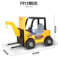 带一次性电池 儿童电动工程车玩具电动万向挖掘机男孩闪光音乐玩具工程叉车套装