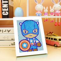 MW01超人 儿童钻石贴画满钻带框幼儿园手工diy材料包小学生益智玩具送相框